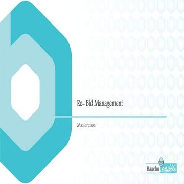 Rebid management-masterclass- | PPTX