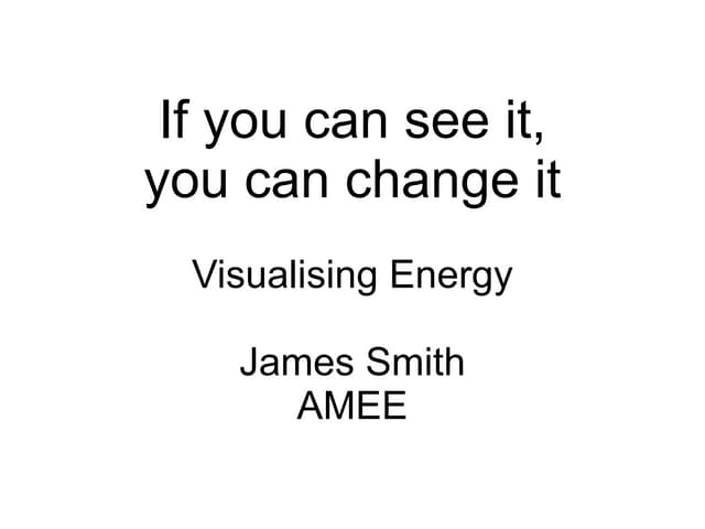 If you can see it, you can change it