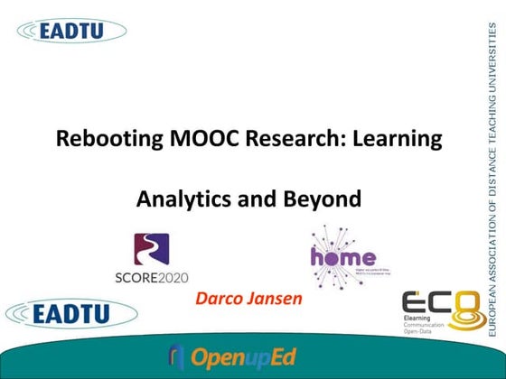 Rebooting MOOC research