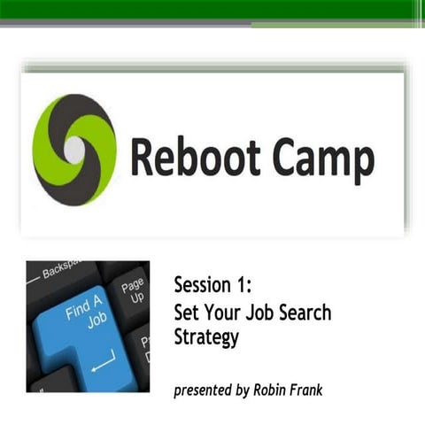 Reboot Camp for Moms - Set Your Job Search Strategy 