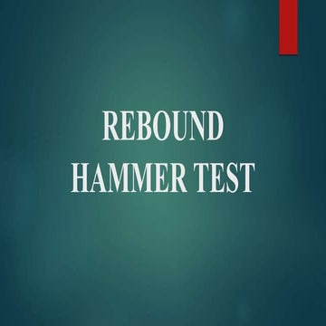 Rebound hammer test