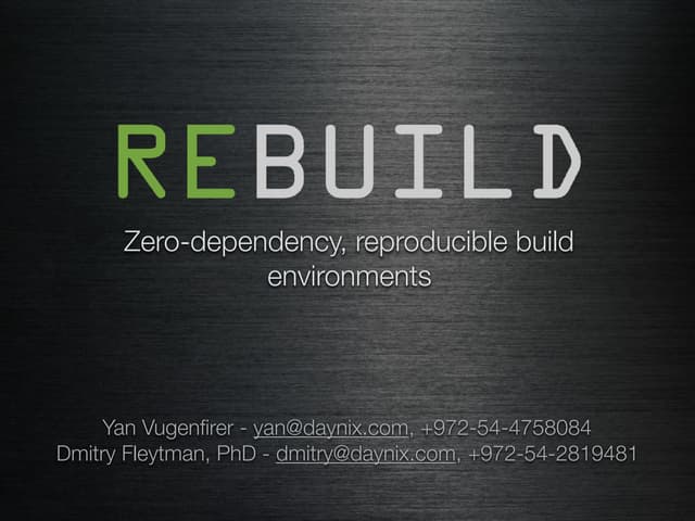 Rebuild presentation during Docker's Birthday party