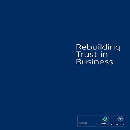 Reconstruyendo la Confianza 2017. Rebuilding trust report 2017