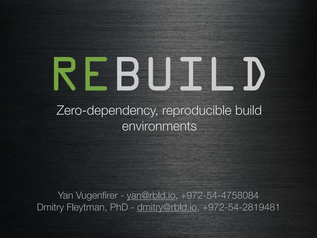 Rebuild presentation - IoT Israel MeetUp