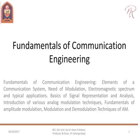 Rec101 unit v communication engg