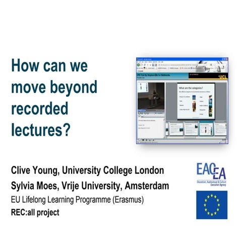 How can we move beyond recorded lectures?