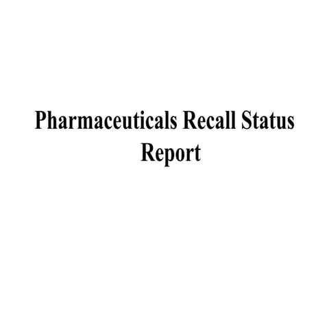 SOP For Product Recall | PDF