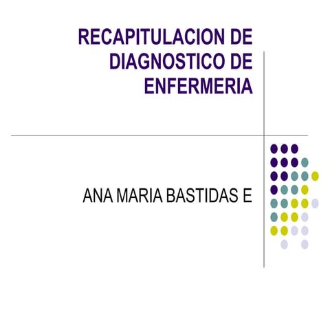 Recapitulacion de diagnostico de enfermeria 6to semestre