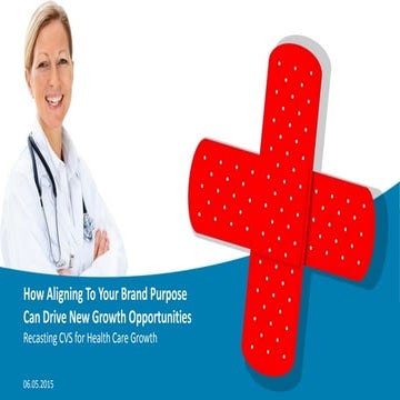How Aligning To Your Brand Purpose Can Drive New Growth Opportunities Recasting CVS for Health Care Growth
