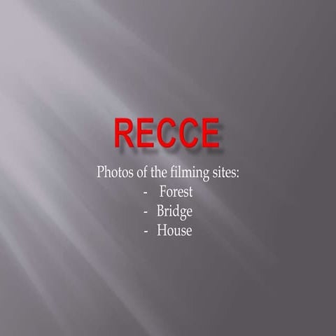 Location recce | PPTX