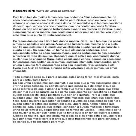 Receension gallego irene romero castro 1bac b