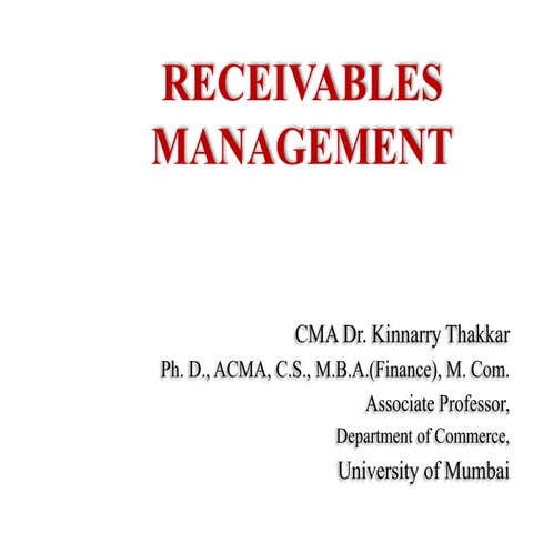 Receivables management  
