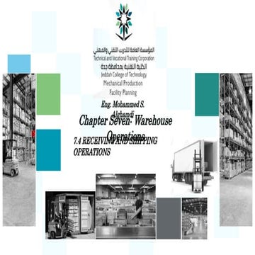 Receiving and shipping operations