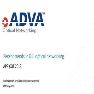 Recent trends in DCI optical networking