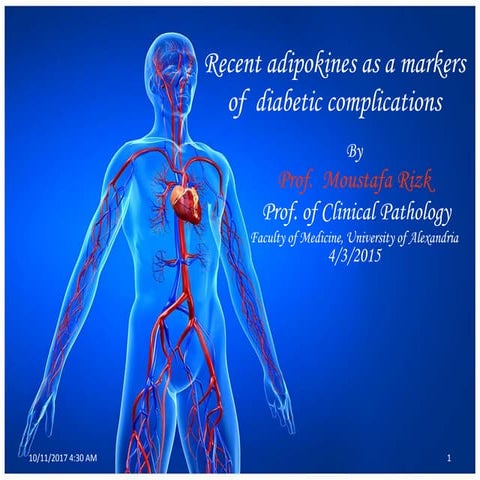 Recent adipokines as a markers of  diabetic complications