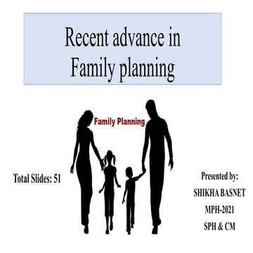 Recent advance in family planning