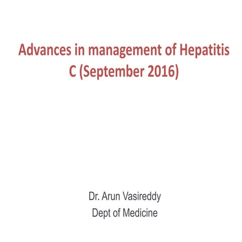Advances in Management of Hepatitis C