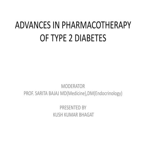 Recent advances in management of diabetes