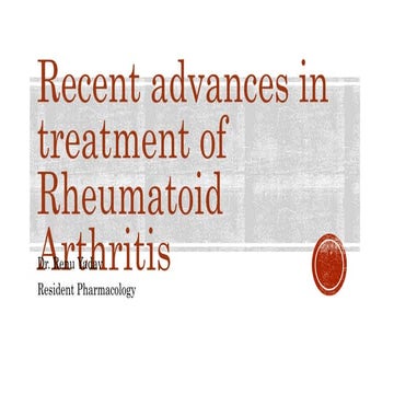Recent advances rheumatoid arthritis