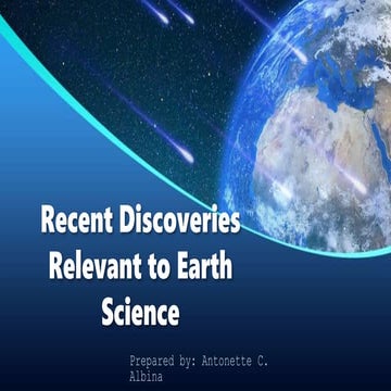 Recent Discoveries Relevant to Earth Science.pptx
