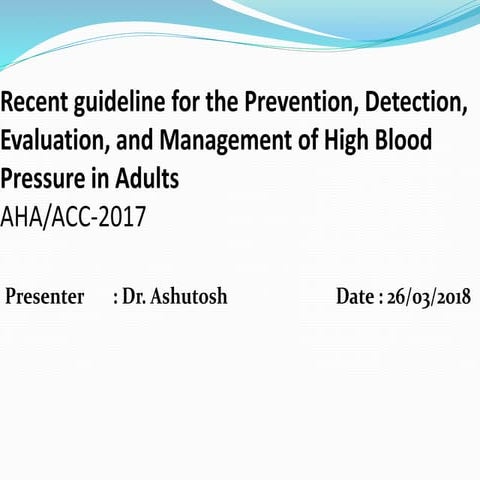 Recent guideline for the Prevention, Detection, Evaluation, and Management of...