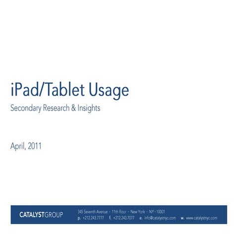 Recent i pad usage stats