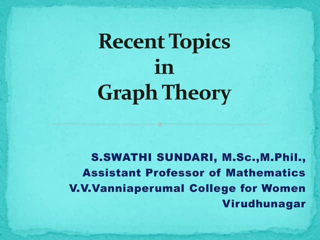 Application of graph theory in Traffic Management