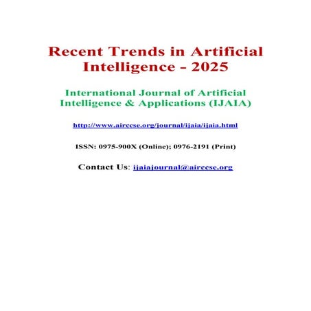 Recent Trends in Artificial Intelligence - 2025 | PDF