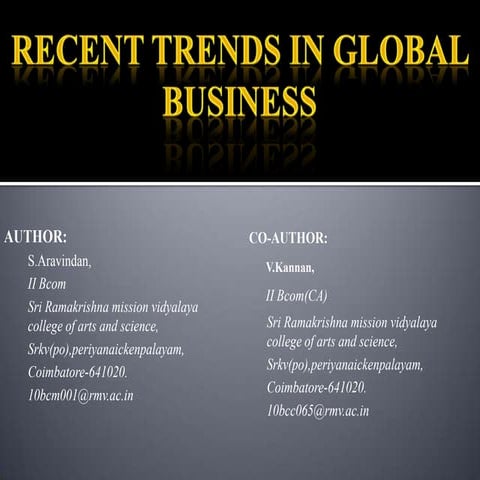 Recent trends in global business .ppt