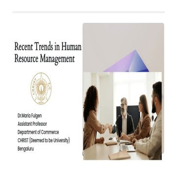 Recent Trends In Human Resource Management Pptx