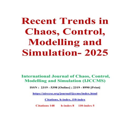 Recent Trends inRecent Trends in Chaos, Control, Modelling and Simulation