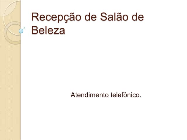 Recepção de salão de beleza