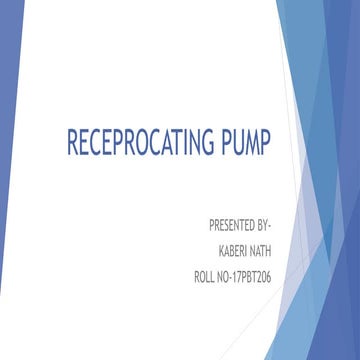 Receprocating pump