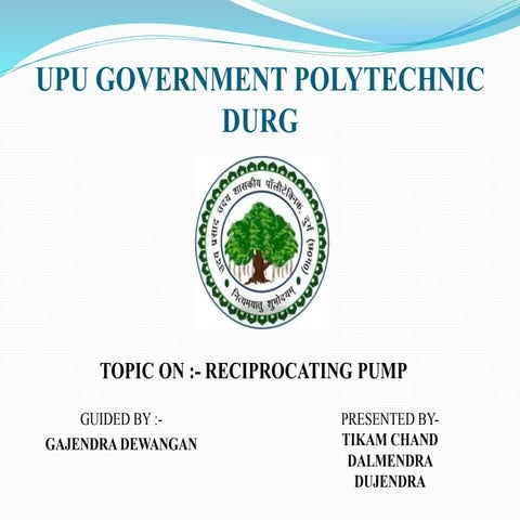 Receprocating pump...