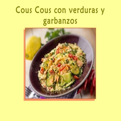 Receta Cous Cous con verduras