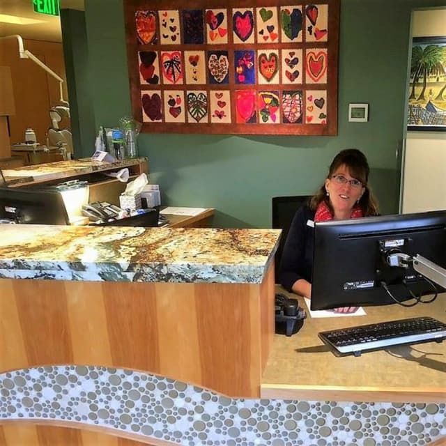 Reception desk at Bainbridge Island dentist Current Dental PDF