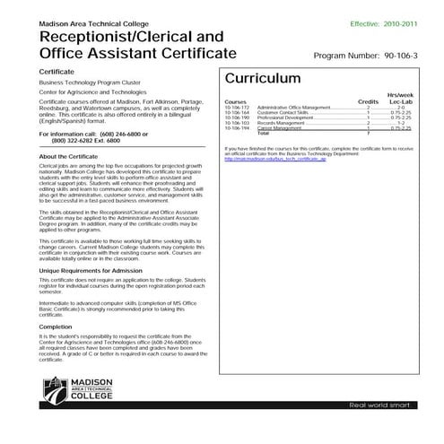 Receptionist clerical-and-office-assistant-certificate
