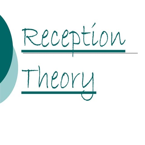 Reception theory