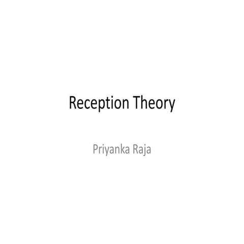 Reception theory