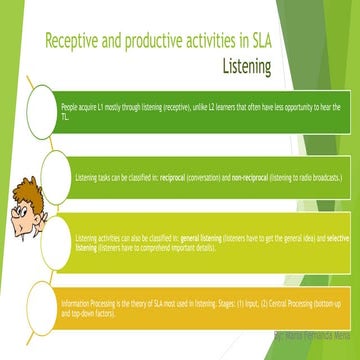 Receptive and productive activities to acquire L2 | PPTX