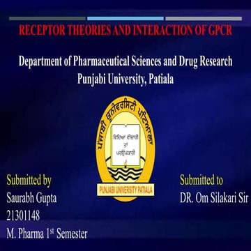 Advanced Medicinal Chemistry of GPCR Receptor
