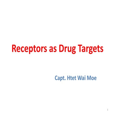 Receptors as Drug Targets