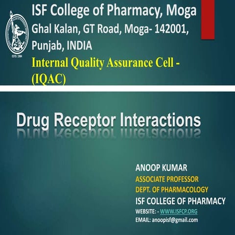 Drug Receptor Interactions