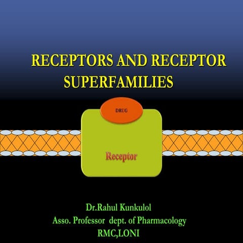 Drug Receptors intercaction and Drug antagonism : Dr Rahul Kunkulol's Power p...