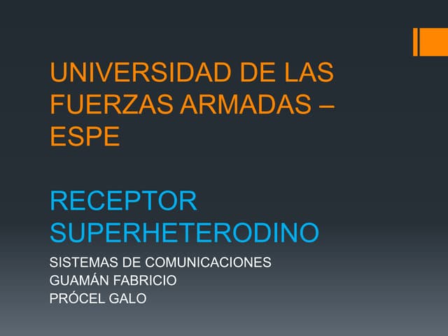 Receptor super heterodino