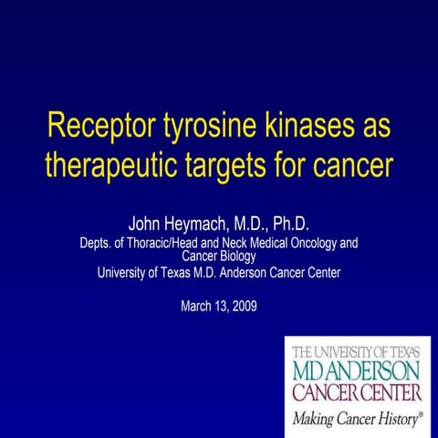 Receptor Tyrosine Kinases