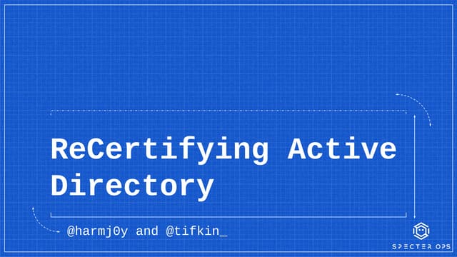 ReCertifying Active Directory