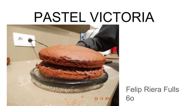 Receta de cocina pastel victoria
