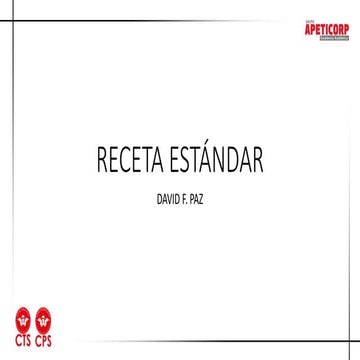 Receta estandar