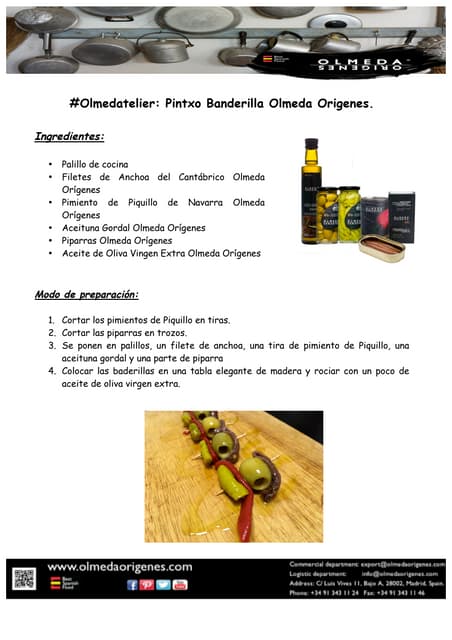Receta pinxto banderilla olmeda origenes